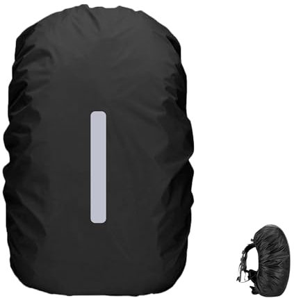 Rumyve Waterproof Backpack Bag, Reflective Backpack Cover, Outdoor Hiking Waterproof Backpack Cover, Hiking and Riding Backpack cover(Black)