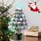 56cm Small Fiber Optic Christmas Tree, Mini Artificial Tree Xmas Decoration, Pre-lit Tabletop Trees with RGB Color Changing Lights, Balls,Treetopper,Battery/USB Powered Fake Xmas Tree Decor