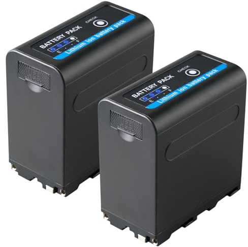 2X Blumax Akku Ersatz für Sony NP-F980 |- 7850mAh -| Akku NP-F550 NP-F750 NP-F960 NP-F970 NP-F980D NP-F990 / 5V USB Ausgang und DC 8,4V EIN & Ausgang