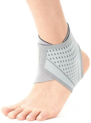 FitDA Ankle Support Brace, Ultra-Thin Adjustable Ankle Wrap for Sports & Injury Recovery, Breathable Lightweight Ankle Stabilizer for Daily Use, One Size for Men & Women