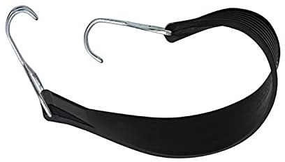 Uppsättning av 50 gummispännband 520 x 40 mm med två trådkrokar, rullvagnar