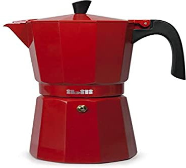 IBILI Bahia Express Moka Pot, Red, 12 Cups, 600 ml, Aluminium