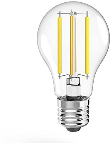 Hama WLAN Lampe mit Lampenfassung E27 (Smart Lampe funktioniert ohne Hub, LED Leuchtmittel mit 7W, Glühbirne Vintage für Sprach-/App-Steuerung, Smart Home Lampe für verschiedene Lichtatmosphären) Weiß