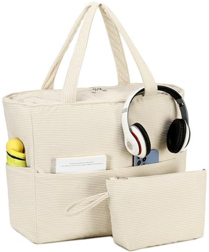 LOIDOU Große Strandtasche Damen Umhängetasche mit Reißverschluss Tote Bag Wasserdichte Sanddichte Shopper Schultertaschen Handtasche Gym Schwimmbad mit nassem Reise Pool Swim