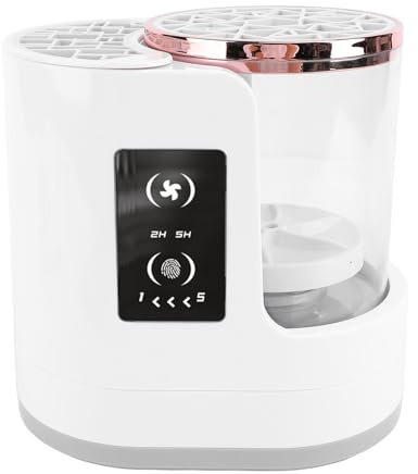 Elektrisk Makeup Brush Cleaner Machine, 850RPM 2H 5H Timer USB Make Up Brush Tvättmaskin och Torktumlare, Snabbrengöring Automatisk Kosmetisk Borste Rengöringsverktyg för Skönhet