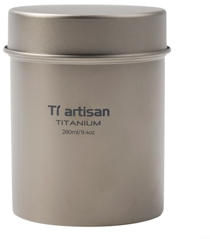 Lata ligera de almacenamiento de té y café de 280 ml con sello, contenedor de almacenamiento de alimentos para especias, azúcar, nueces, hierbas y harina, portátil y