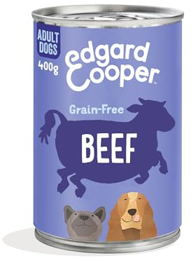 Edgard & Cooper Nourriture humide sans céréales pour chiens adultes (canard et poulet en sauce, 6 x 400 g), aliments naturels pour chiens en boîtes avec viande fraîche, riches en protéines