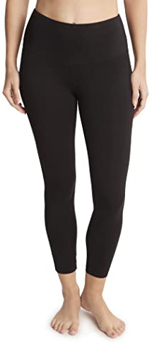 Jockey Women's Cotton Stretch Basic 7/8 Leggings Deep Black