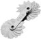 Misuratore del Raggio, Raggio Strumento di Misura Convesso Concavo in Acciaio Inossidabile R1-6.5 / R7-14.5 / R15-25 / R25-50 / R52-100mm (R1-6.5mm)