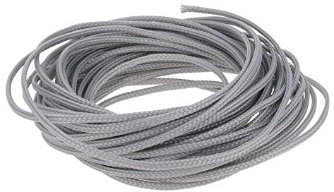 Heyiarbeit 10m/32.8ft PET Expandable Braid Cable Sleeving Flexible Wire Mesh Sleeve Grey 3mm