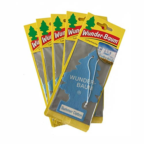 Wunderbaum Lufterfrischer, Summer Cotton, 5 Stück