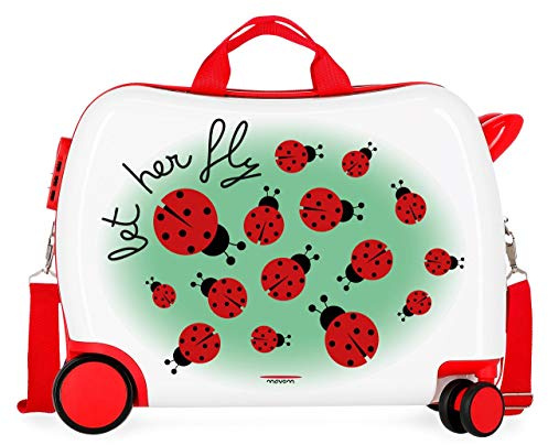 Movom Happy Time Kinder-Koffer Mehrfarbig 50x38x20 cms Hartschalen ABS Kombinationsschloss 34L 2,1Kgs 4 Räder Handgepäck