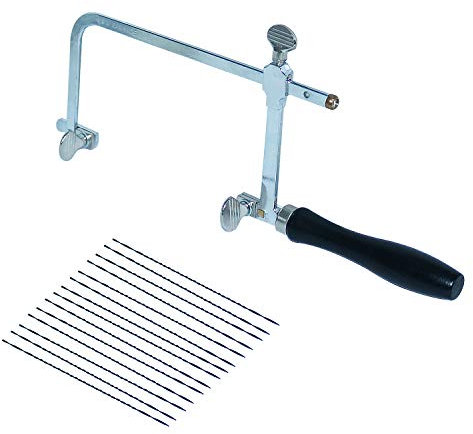 Ensemble bocfil 12 pièces pour bijouterie avec cadre et lames Scie réglable pour bijoutier, outil pour création de bijoux