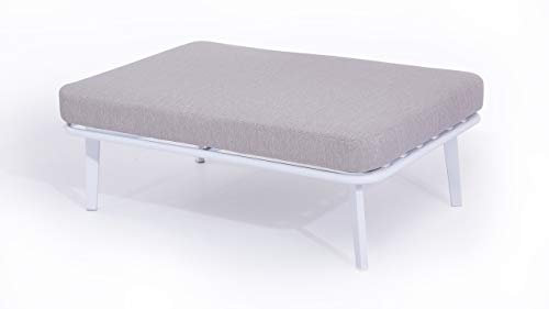 talfa Aluminium Lounge Hocker in Weiß Hocker Diva 118 cm