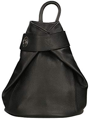Chicca Borse Borsa Zaino Donna in Pelle Made in Italy 28x35x12 Cm