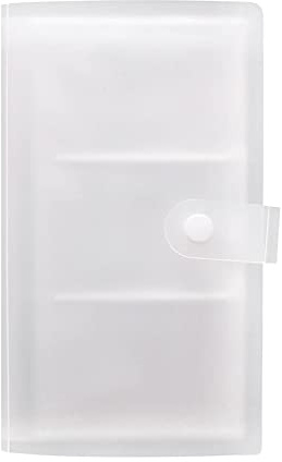 Fesjoy Carnet de cartes de visite,Porte-carte de visite transparent en plastique carte de visite livre ID carte de crédit organisateur protecteur Pages 120 fentes pour les affaires de bureau