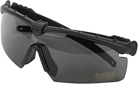Ruiqas Occhiali di Sicurezza Antivento Occhiali Militari antisabbia Occhiali Tattici Anti-Impatto Protezione degli Occhi per la Corsa in Bicicletta Sci(Nero)