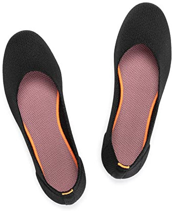 Frank Mully Damen Ballerinas Slip On Knit Kleid Schuhe Pumps Schuhe Runde Zehe, Schwarz, 42.5 EU