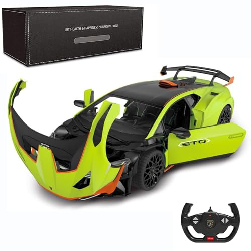 1:14 Escala Oficialmente Licenciada RC Lamborghini Huracán STO, Lambo Sport Racing Coche Modelo de Coche para Niños Niñas y Adultos Regalo