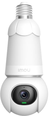Imou Ampoule Camera Surveillance WiFi Exterieure sans Fil 2K(3MP), PTZ Caméra Extérieure IP, Détection de Personne AI, Suivi Intelligent, Vision Nocturne Couleur 30M, Audio Bidirectionnel