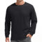 VEIISAR Men's Heavy Weight Crew Neck Long Sleeve T Shirt - Mens 100 Cotton Thick Pre Shrunk Shirts (T2L Black M)