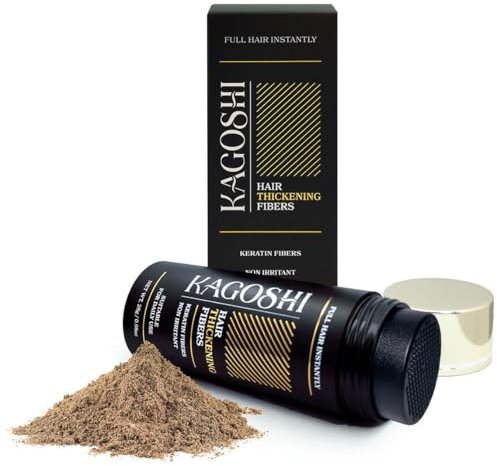 KAGOSHI Hair Fiber 28g Haarverdichtung Haarfüller Schütthaar Streuhaar zur Haarverdichtung Haarpuder Haarfasern Haarpulver Verdickung Sofortwirkung (Dunkelblond)