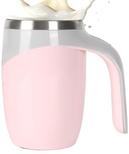 Taza mezcladora magnética - Taza agitadora automática, agitador de café eléctrico | Taza mezcladora reutilizable de acero inoxidable, espumador de leche autoagitante, taza de viaje portátil para té, c
