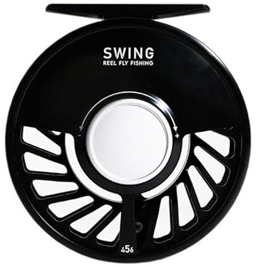 Swing Fly Fishing Reel - Full Cage/Frame - Large Arbor - Fully CNC Machined 6061-T6 with Satin Black Anodized Finish - Designed by Reel Fly Fishing (2.3.4wt)