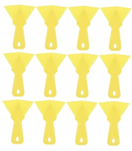 ELAYARD Outil D'angle Intérieur en Plastique 12pcs Prise Confortable, Grattoirs Réutilisables pour Enduit et Plâtre, Truelle pour Coins et Angles