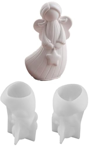 drburpily 2 st silikonformar - älvdesign med hjärtan, skärvor, lätta att urgjuta multifunktionella - perfekta ornament, liten storlek
