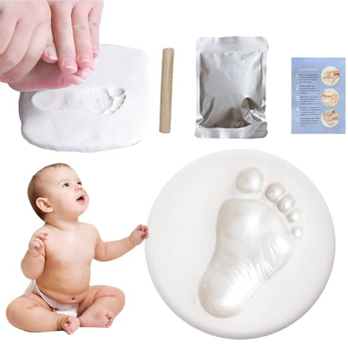 Genérico Kit de recuerdo de de manos de bebé: juego de moldeo de arcilla de alimenticio, manualidad segura y divertida para de manos de bebé o de patas de perro, actividad de pres