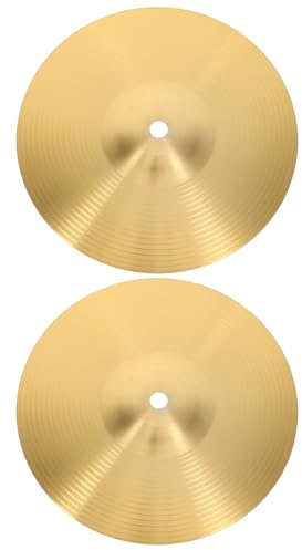 WEKADRIN 8 Zoll Jazz Schlagzeug Crashbecken 2 Stück Messing Becken für Drumset Erwachsene und Übungs Schlagzeug