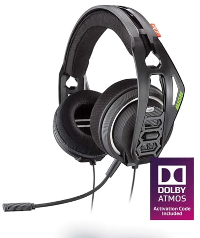 Plantronics Nacon Rig 400HX Atmos, Gaming-Headset, 3,5-mm-Klinke, für Xbox One, Xbox Series X und PC, schwarz