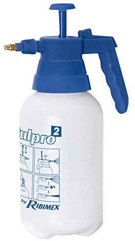 Ribimex Nebulizzatore a Pressione Pulpro 2, con Ugello in Ottone, Spruzzatore a Precompressione da 1,4 L per Giardino, Orto, Trattamenti Fitosanitari, Pulizia e Igienizzazione - PRP012P