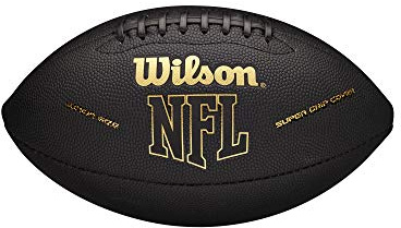 Wilson NFL Super Grip Composite Football - Junior Size, Black/Gold
