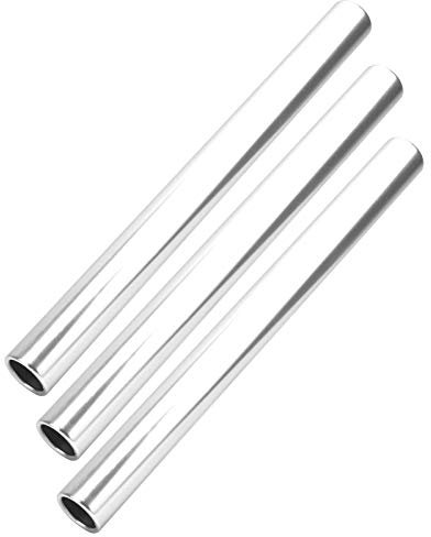 Keenso Leichtathletik Staffelstab, 3 STK. 29cm Leichtathletik Aluminiumlegierung Staffelstab Sportfest Staffellauf Staffelstab für Leichtathletik und Sprint (Silber)