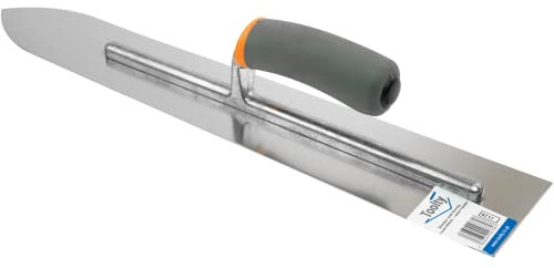 Toolty Pro Pointed Flooring Trowel - Screeding and Flooring Tool - Rubber Handle - 500 mm - DIY - TLTY-5717