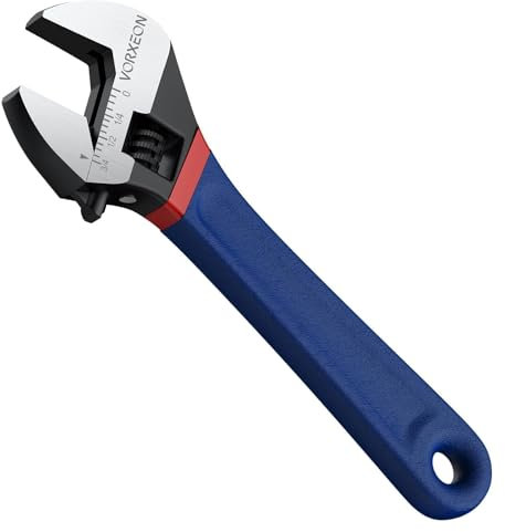 VORXEON Adjustable Spanner Set 6inch 8inch 10inch Metric and SAE Wrench Spanner Wrench Shifter Spanners Wide Jaw, with a Soft Handle Grip for Home reparing,DIY (6 inch)