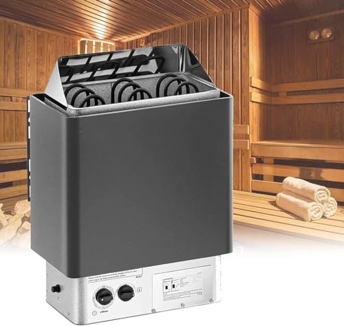 SONLED Home Sauna Heater, 3-9kw 30 to 110 °C Overheating Protection Thermostat Sauna Heater, Sauna Stove 200V-240V, 2 Modes Temperature Time Sauna Oven Internal Control Sauna Cooker 4.5KW