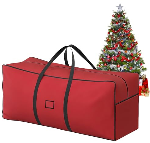 ACTOYS Borsa per Albero di Natale Impermeabile, Custodia e Contenitore Portaoggetti 210 cm, Addobbi (Rosso, 120 * 38 * 50cm)
