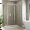 Luxura® 1000 x 900mm Sliding Shower Enclosure Door Screen for Wet Room Cubicle Enclosures, 6mm Toughened Safety Glass, Framed, Reversible, Polished Chrome