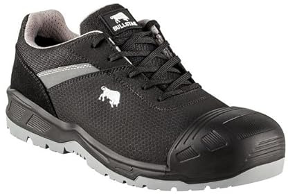 Bullstar Säkerhetssko POWERX S3 (färg svart, storlek 42, unisex, med stål-tåskydd, ventilerande, halkskydd, arbetsskor, skyddsskor) 2924-0-100-42