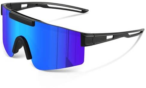 konqkin Cycling Glasses-Sports-Sunglasses-Mens-Womens-Polarised Sun Glasses UV400 Protection Ski Goggles Outdoor Bicycle Motorbike,dark blue