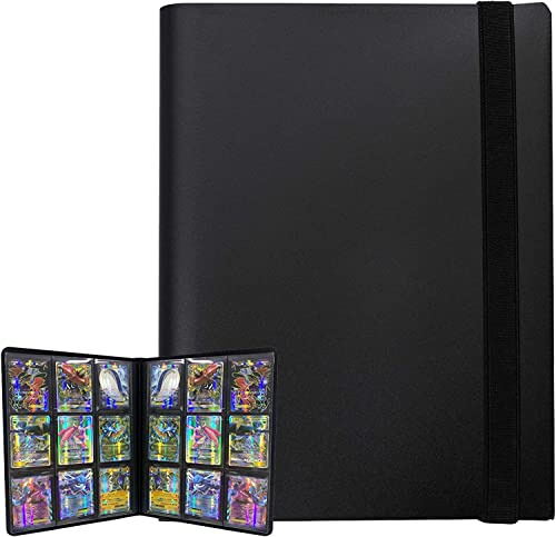 KAHEIGN 9-Pocket Trading Card Album, 432 Pockets PU Leather Card Folder Card Binder Holder Album with Elastic Strap for Pkmon Yu-Gi-Oh Sports Game Cards Collect