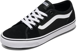 Vans Men's Filmore Decon Sneaker, Suede Canvas Blk White, 15 UK