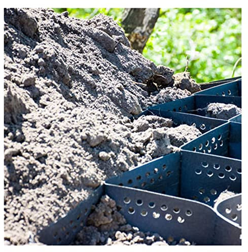 SAFWELAU Pavimentación de Arena Geocelda Estabilizador Rejilla geográfica de Refuerzo de taludes por Relleno del Suelo Grava Arena, Geomalla de Nido de Abeja por Patios/cobertizos/Caminos, Cortable y