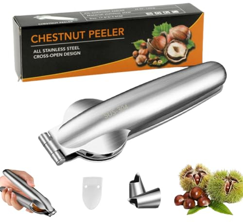 Korsaot Schiaccianoci, Multifuncional Tagliacastagne, 304 Inoxidable Taglia Castagne Pinza, Utensili Cucina Tagliacastagne a Croce para Nueces, Castañas y Frutos Secos