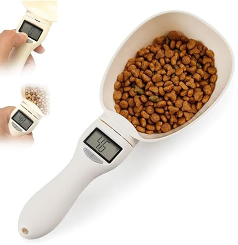 Bilancia dosatrice digitale, misurino con display LCD, alta precisione 800 g/0,1 g, per cucina e cibo per cani e gatti