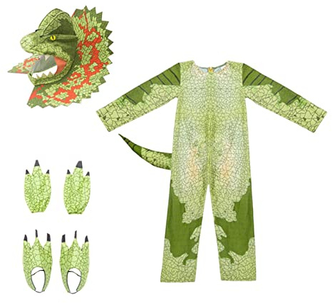 Yunmeryker Costume Da Triceratopo per Bambini, Costume Da Dinosauro, Tuta Da Dinosauro per Spettacoli Teatrali, M