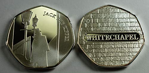 The Commemorative Coin Company JACK THE RIPPER, WHITECHAPEL Silver Commemorative Coin Albums/50p Collectors, Coin Hunt.